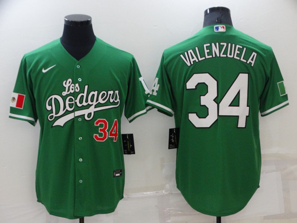 Men's Los Angeles Dodgers ACTIVE PLAYER Custom Green Stitched Jersey